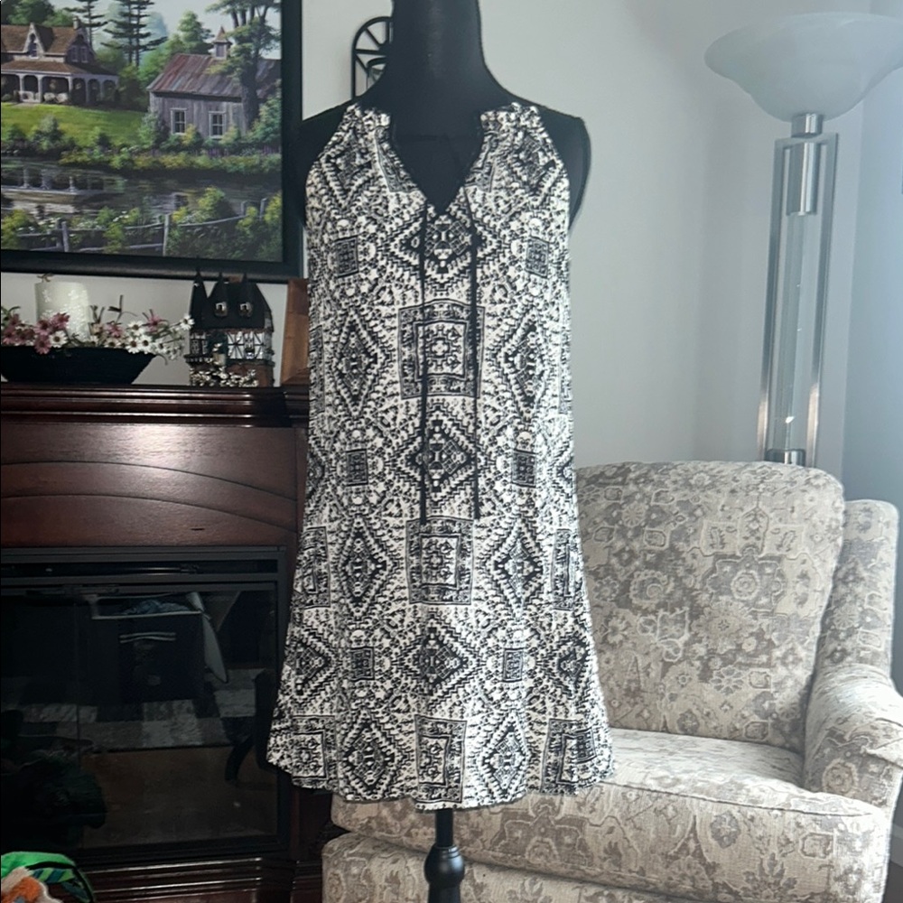 Speechless Monochrome Patterned Mini Dress